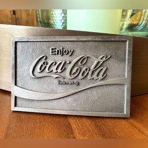 Coca-Cola Embossed Silver Buckle